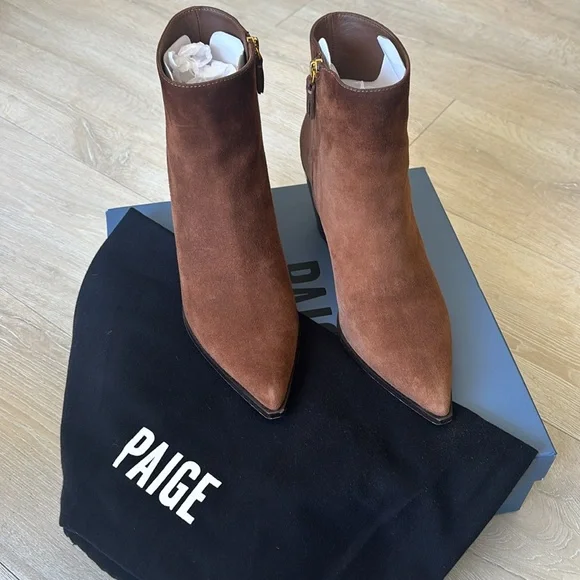 Paige Libby Tobacco Suede Ankle Boots size 9 - Picture 9 of 9